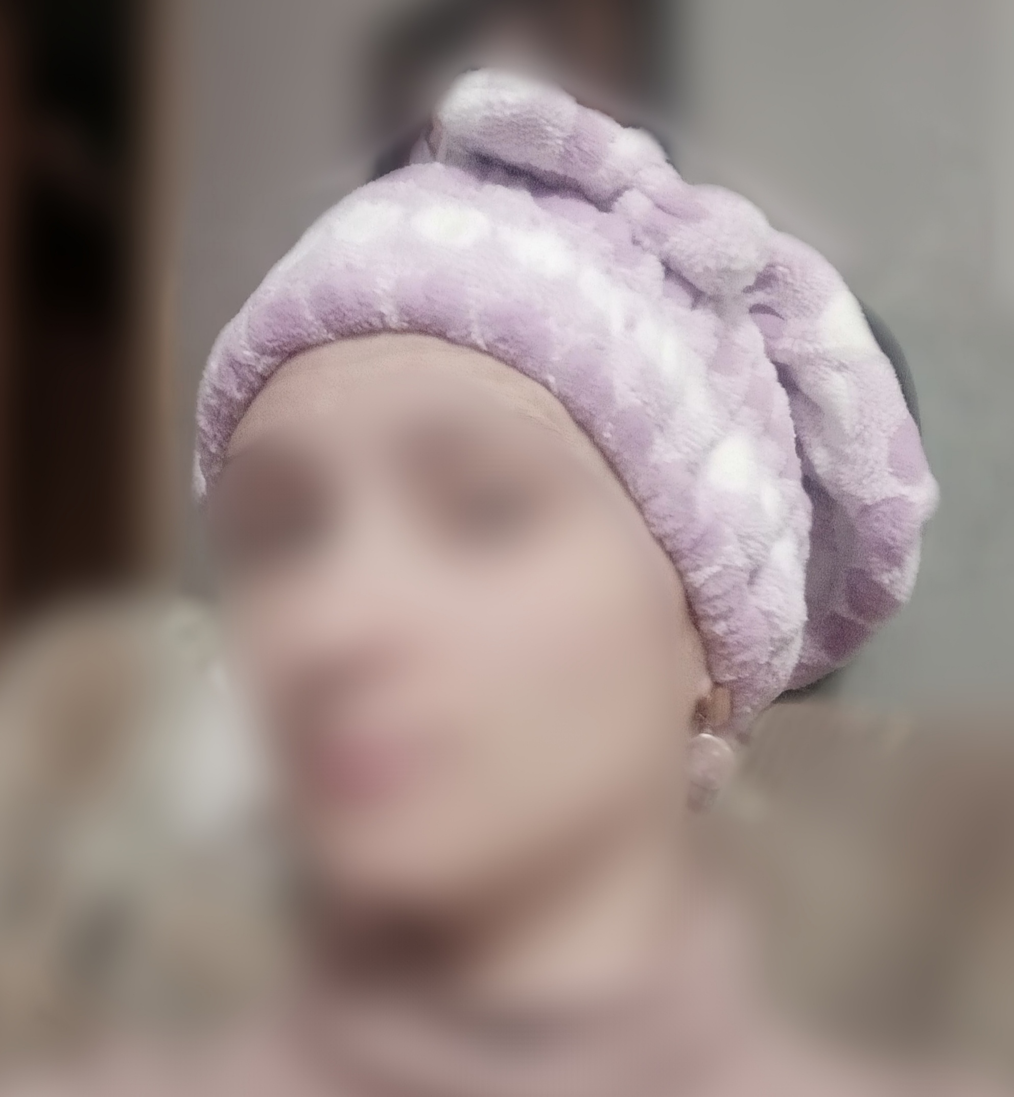 Фотография покупателя товара Чалма для сушки волос Доляна, микрофибра, цвет МИКС - Фото 1