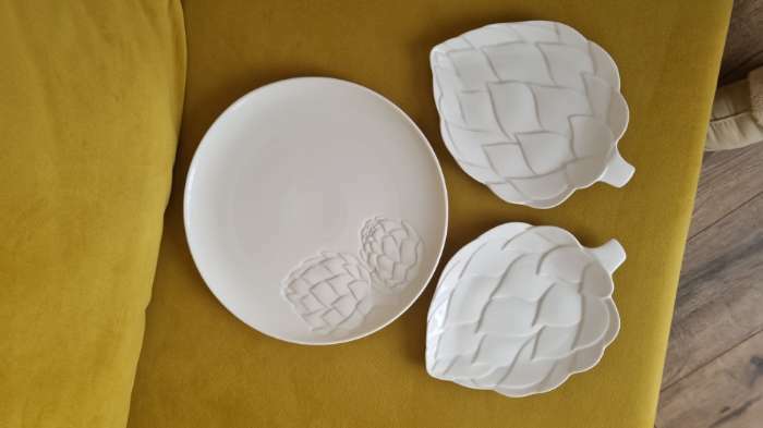 Фотография покупателя товара Блюдо керамическое для подачи «Артишоки», белая, 20 х 17 см, цвет белый