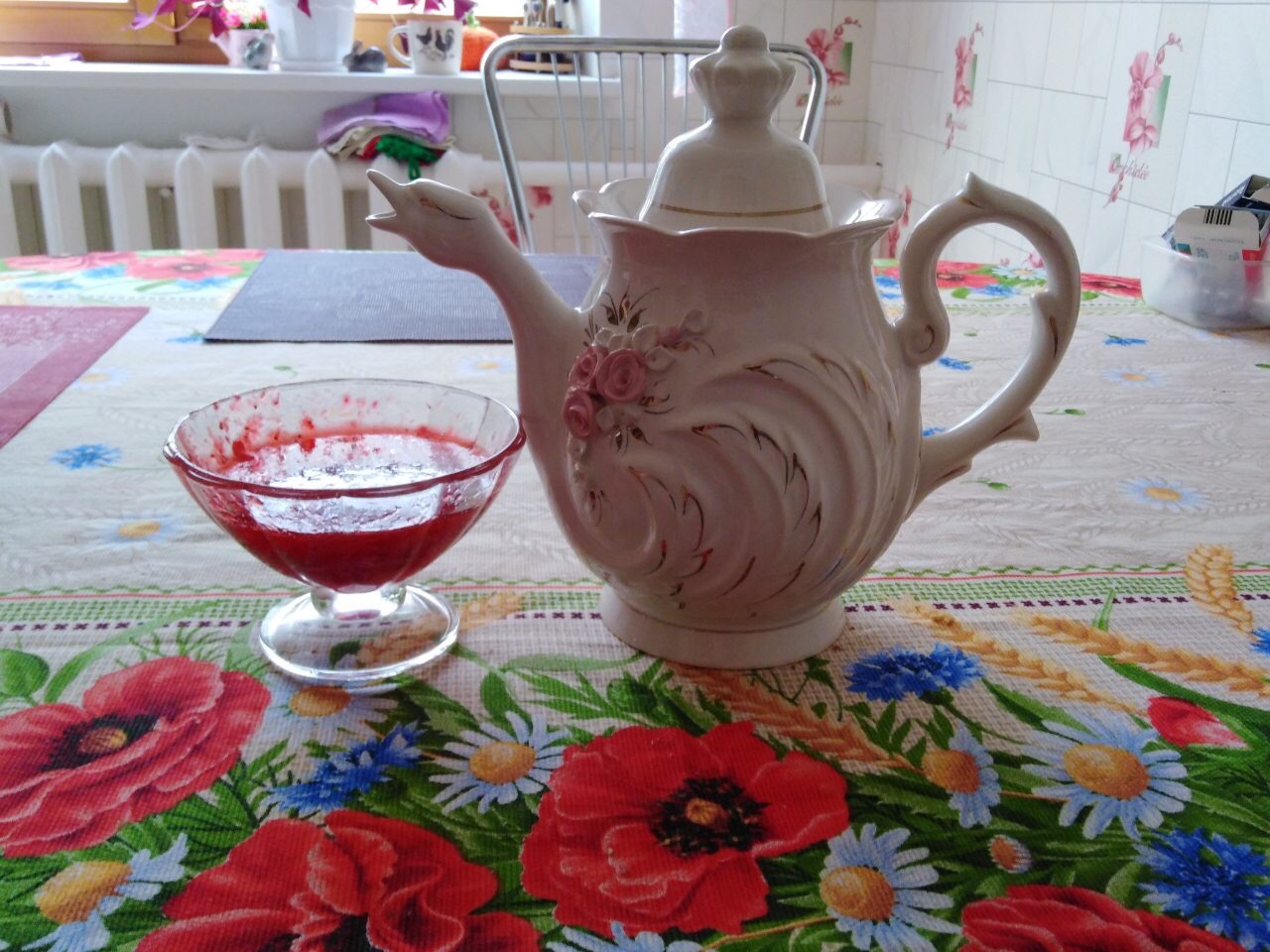 Фотография покупателя товара Чайник для заварки "Лебедь", белый, 1 л - Фото 3