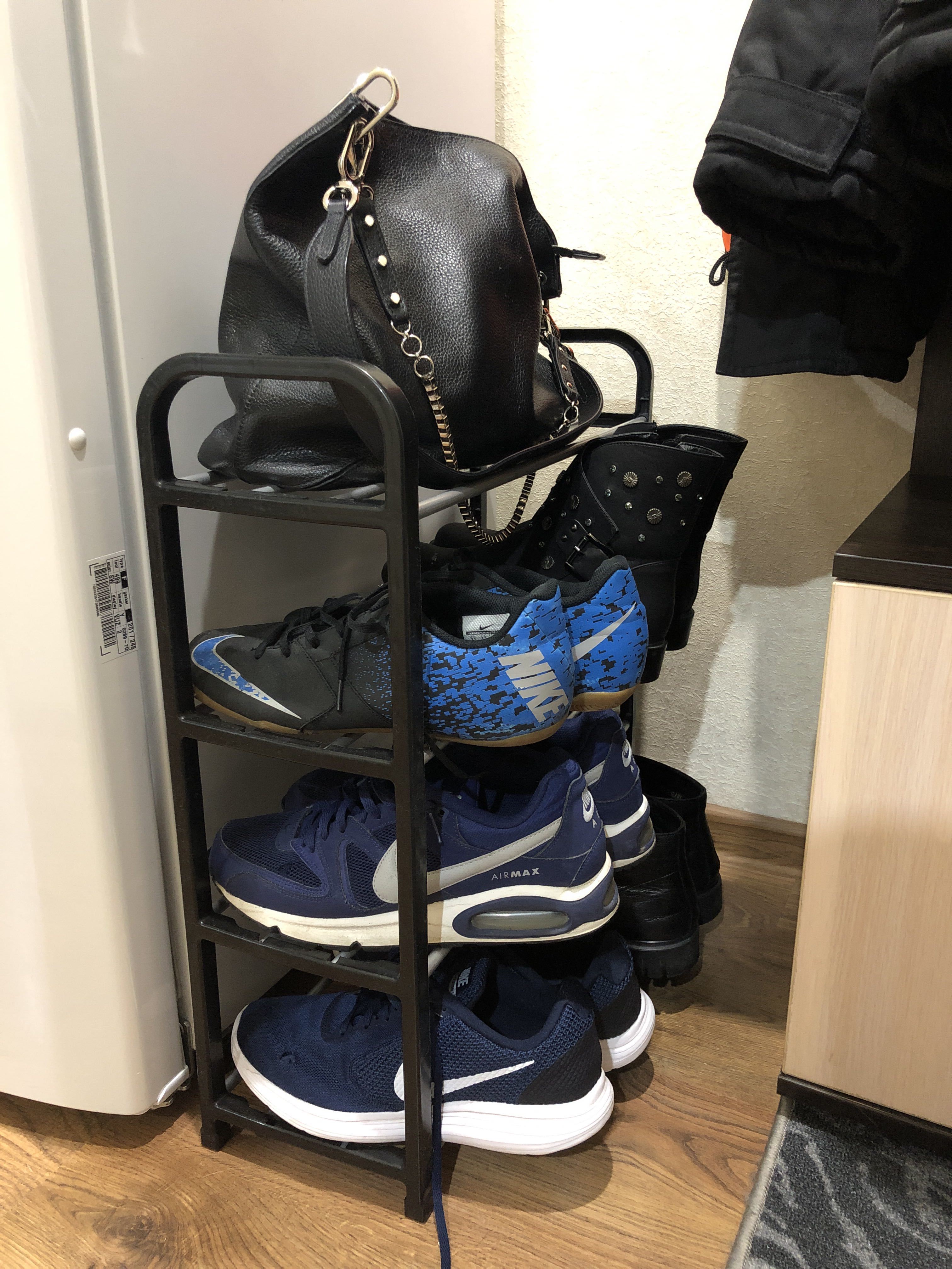 Фотография покупателя товара Обувница Доляна, 4 яруса, 50×19×59 см, цвет синий - Фото 49