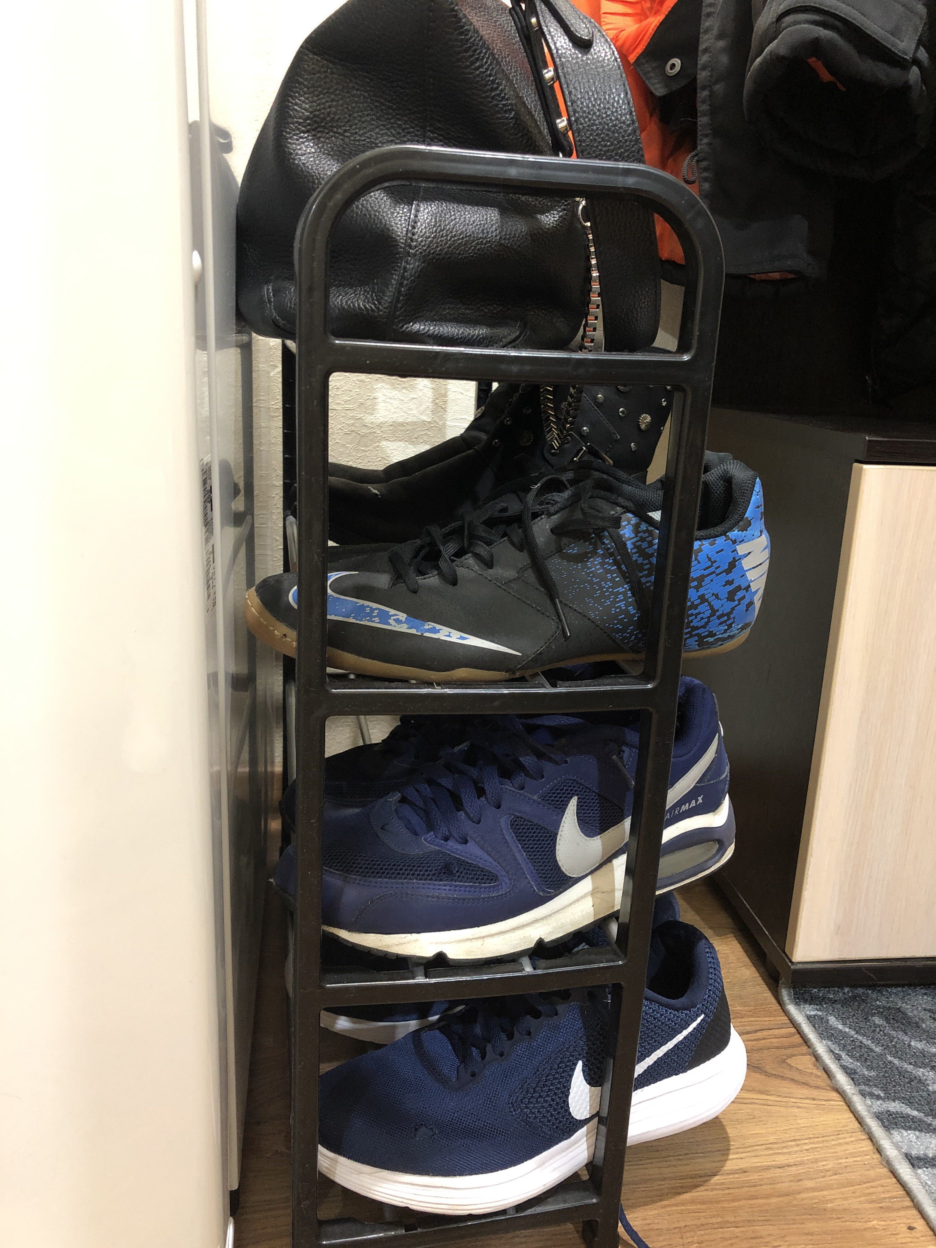 Фотография покупателя товара Обувница Доляна, 4 яруса, 50×19×59 см, цвет синий - Фото 50