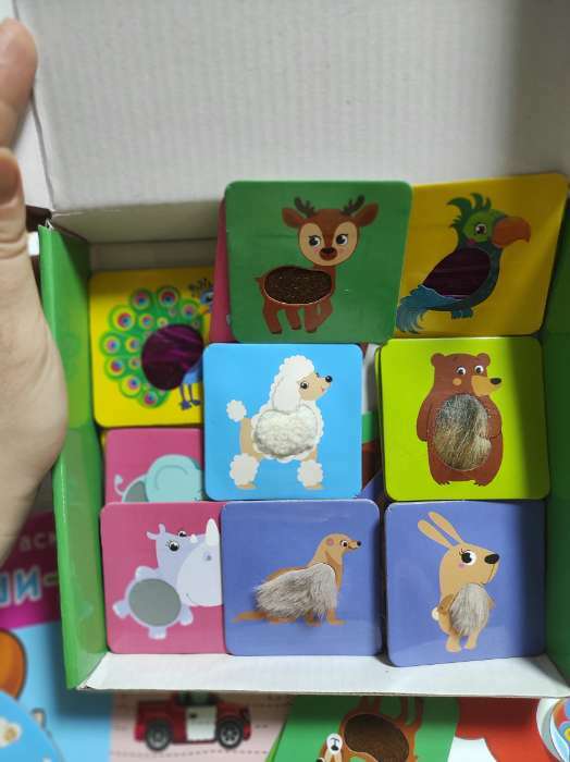 Фотография покупателя товара Настольная игра для малышей «Тактильное лото», животные - Фото 2
