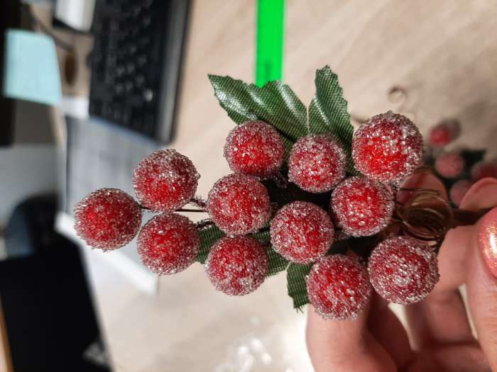 Фотография покупателя товара Декор "Зимние грезы" красные ягодки, 13 см - Фото 8