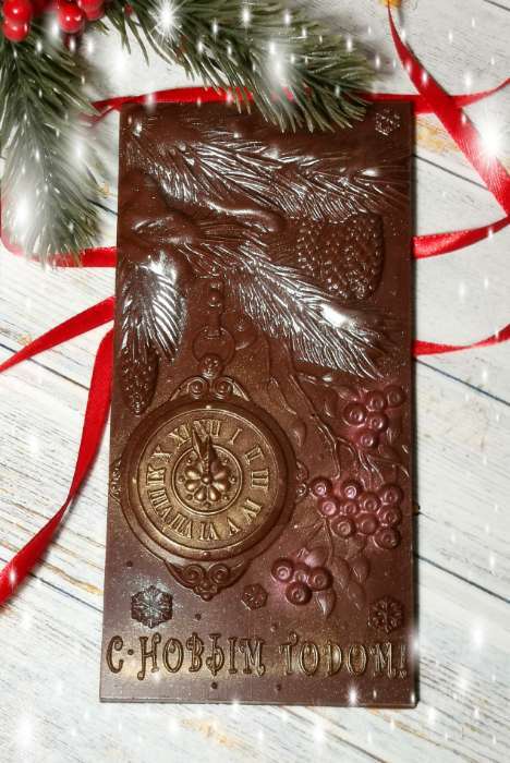 Фотография покупателя товара Форма для шоколада и конфет пластиковая «С Новым годом. Ёлка, часы», 17×8,5 см, цвет прозрачный - Фото 10