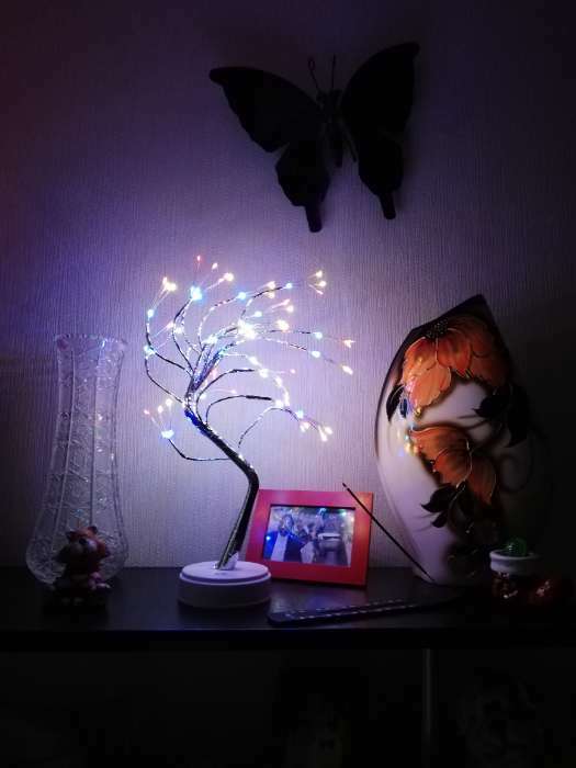 Фотография покупателя товара Светодиодный куст «Ива» 45 см, 108 LED, постоянное свечение, батарейки ААх3 (не в комплекте), USB, свечение мульти - Фото 1