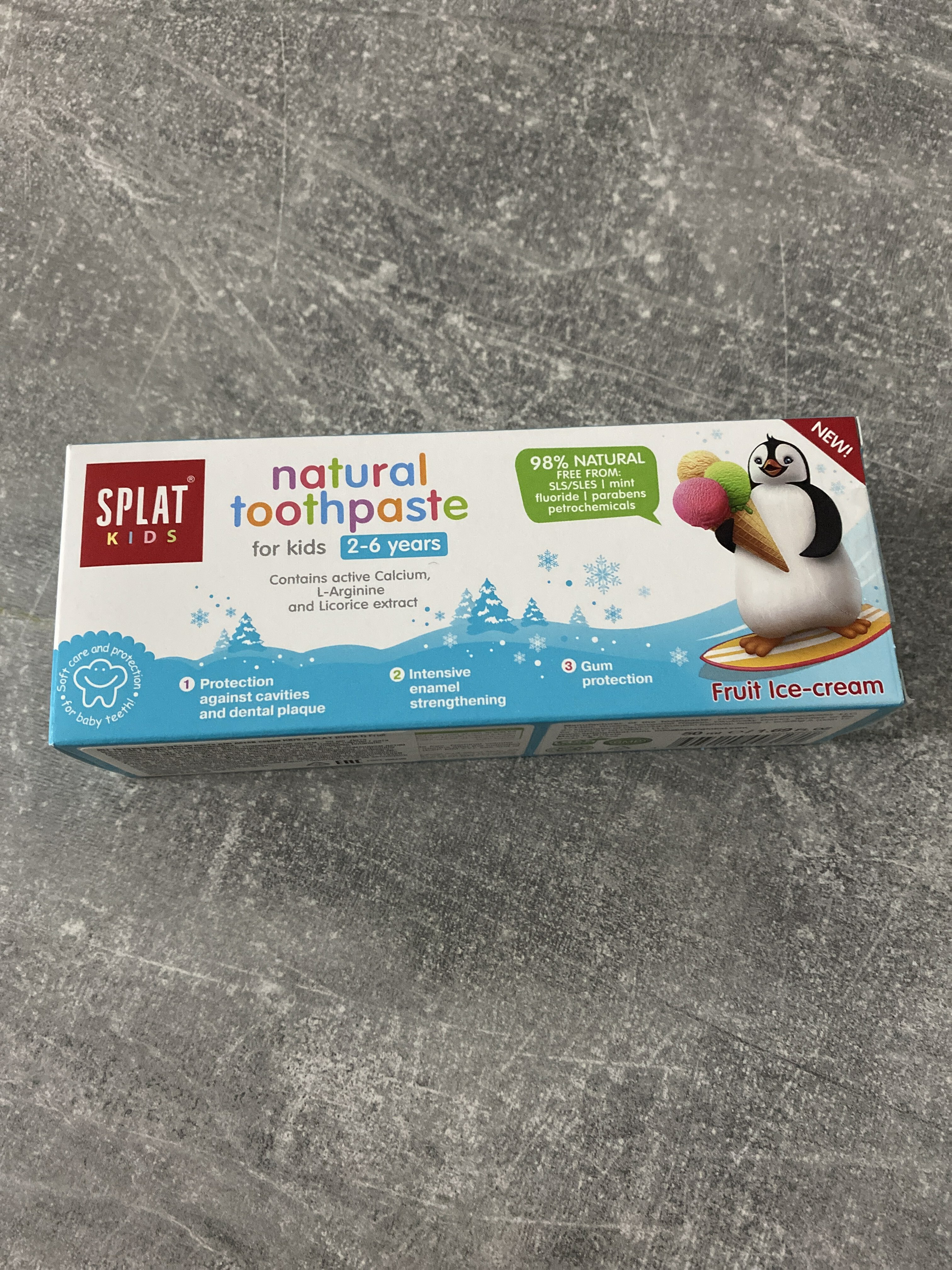 Фотография покупателя товара Зубная паста детская Splat Kids фруктовое мороженое, биоактивная, защита от кариеса, укрепление эмали и десен, от 2 до 6 лет, 50 мл - Фото 1