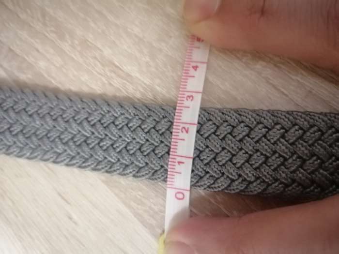 Фотография покупателя товара Ремень, резинка плетёнка, пряжка металл, ширина - 3 см, цвет светло-серый - Фото 1