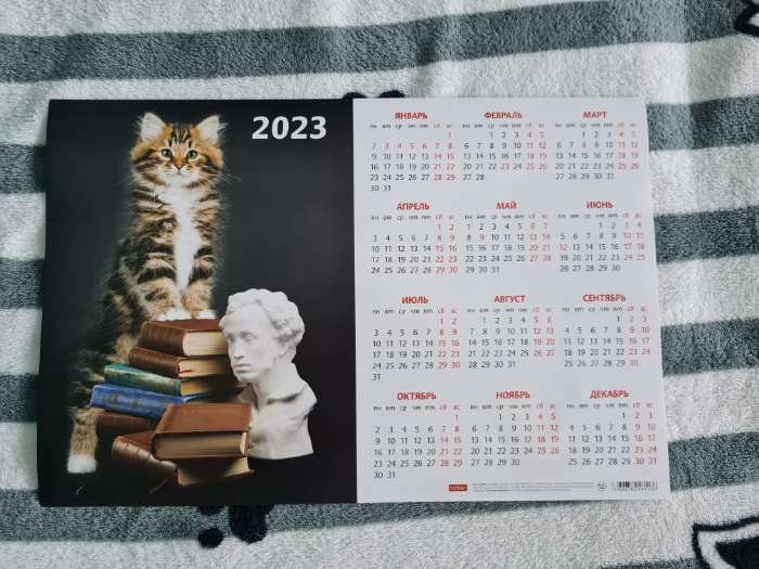 Фотография покупателя товара Календарь листовой "Символ года 3" картон, 2023 год, А3 - Фото 1