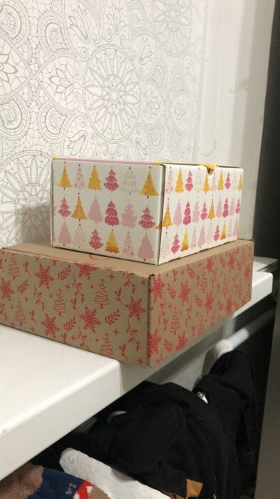 Фотография покупателя товара Коробка новогодняя складная «С Новым годом», белый, 27×21×9 см - Фото 7