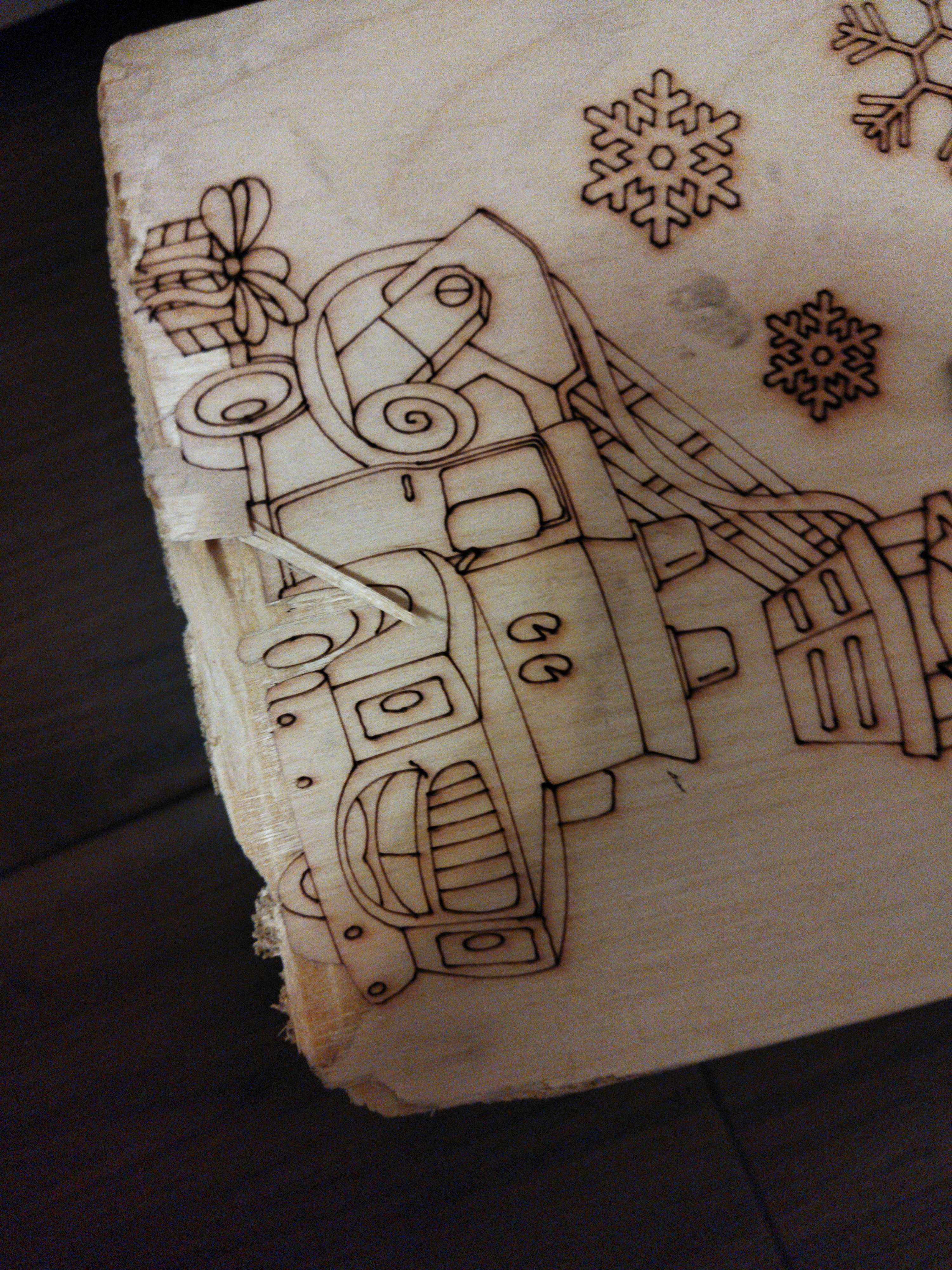 Фотография покупателя товара Лопата деревянная «Новый год! Новогодняя машинка»
