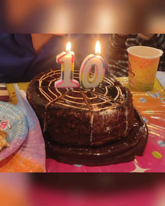 Фотография покупателя товара Свеча для торта цифра "8" цветная полосочка, 7 см - Фото 4