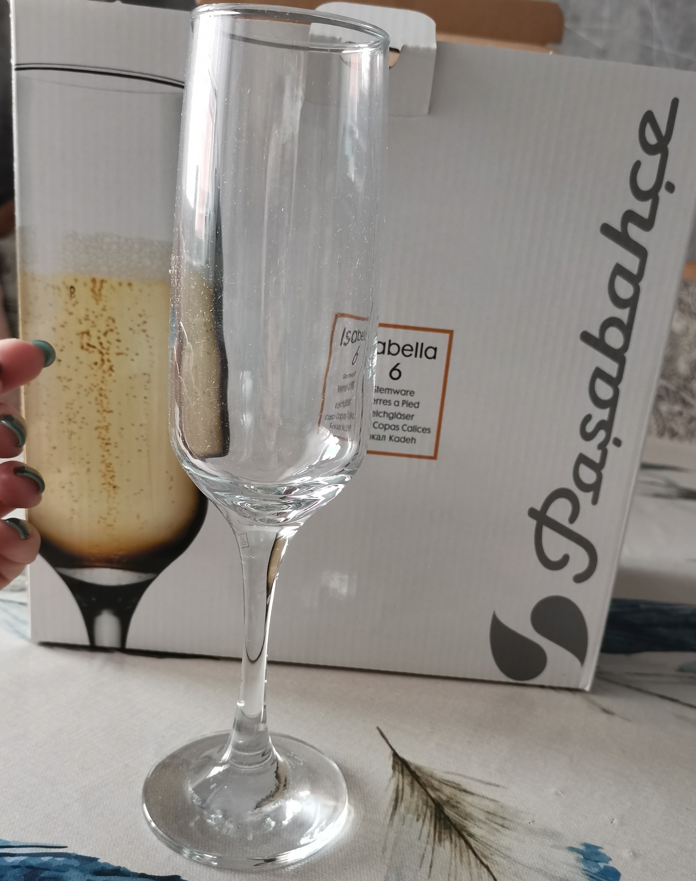 Фотография покупателя товара Набор стеклянных бокалов для шампанского Isabella, 200 мл, 6 шт