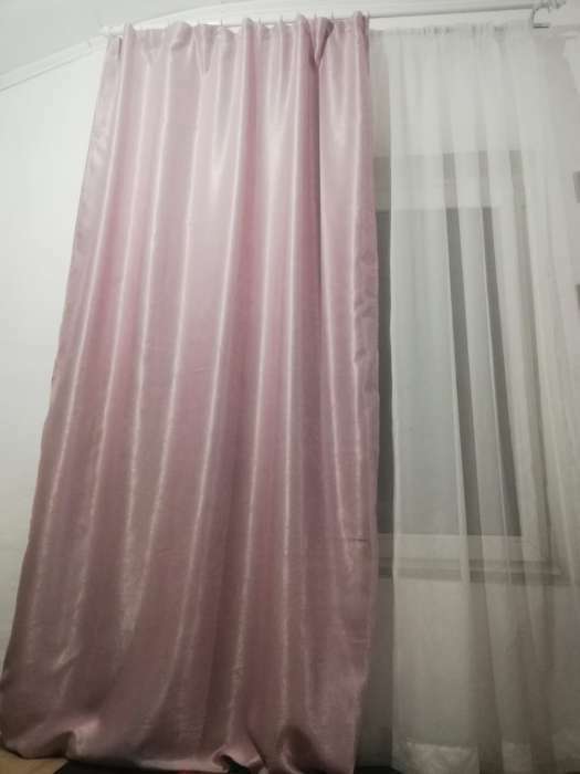 Фотография покупателя товара Штора портьерная Этель "Классика"цв.розовый, 250*265 см,100% п/э - Фото 5
