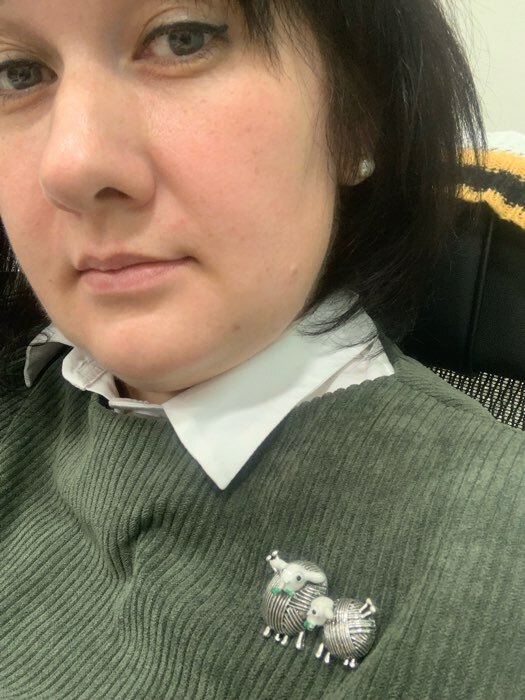 Фотография покупателя товара Брошь «Овечки пара», цвет белый в чернёном серебре - Фото 1