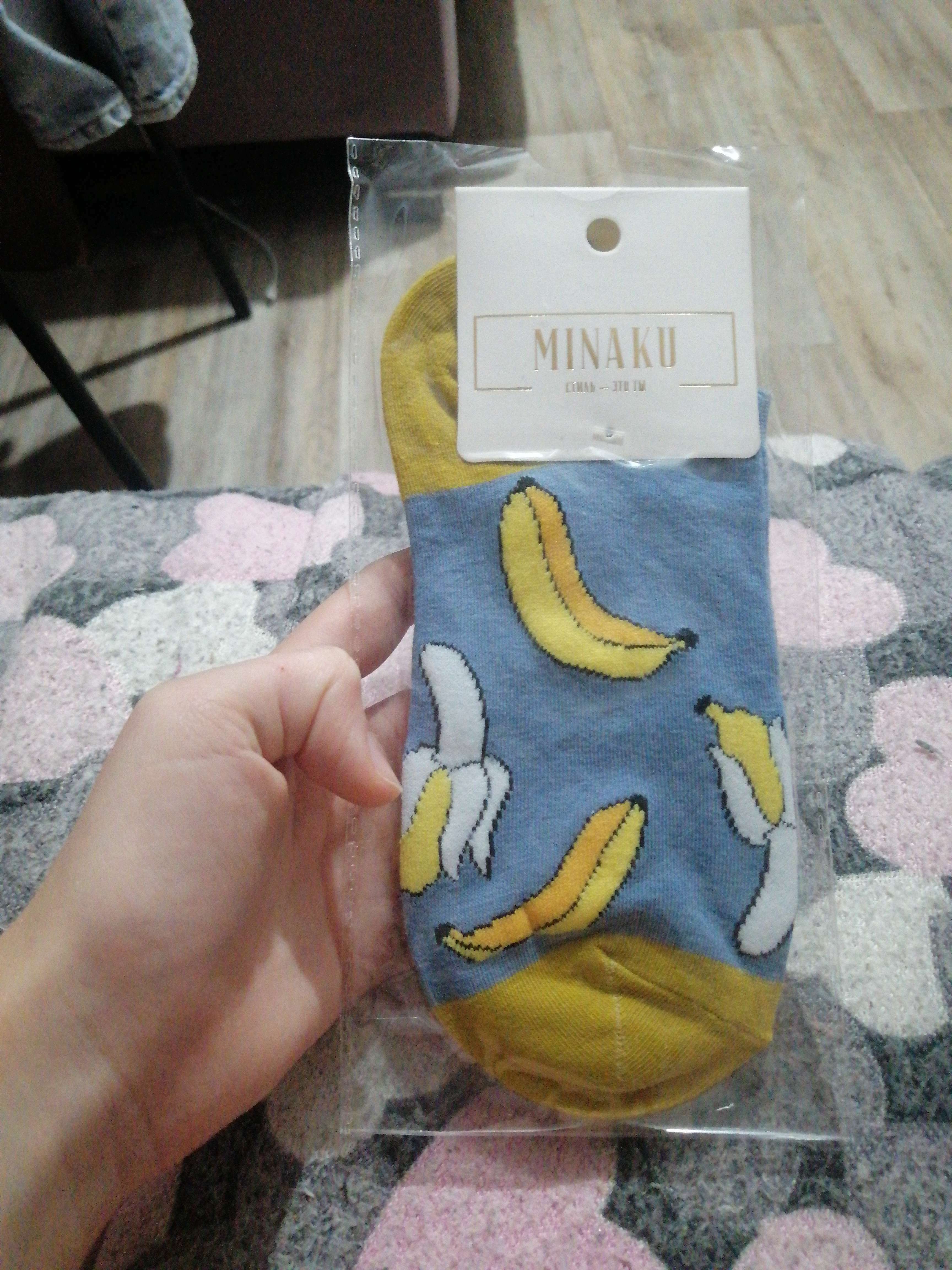 Фотография покупателя товара Носки укороченные MINAKU «Банан», размер 36-39 (23-25 см) - Фото 1