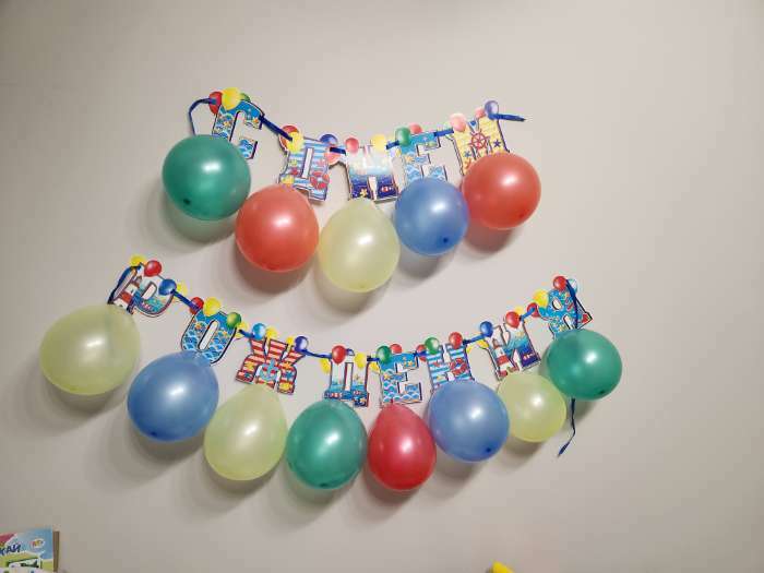 Фотография покупателя товара Набор «С днём рождения», гирлянда, шары