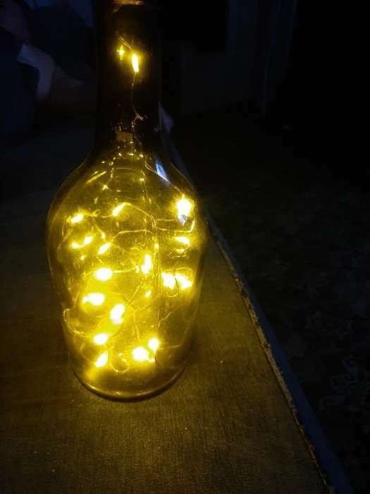 Фотография покупателя товара Гирлянда «Нить» 1 м роса с пробкой, IP20, серебристая нить, 10 LED, свечение фиолетовое, LR44х3 - Фото 47