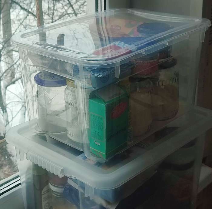 Фотография покупателя товара Ящик для хранения с крышкой «Кристалл XS Plus», 16 л, 38,9×27,5×21,5 см, цвет прозрачный