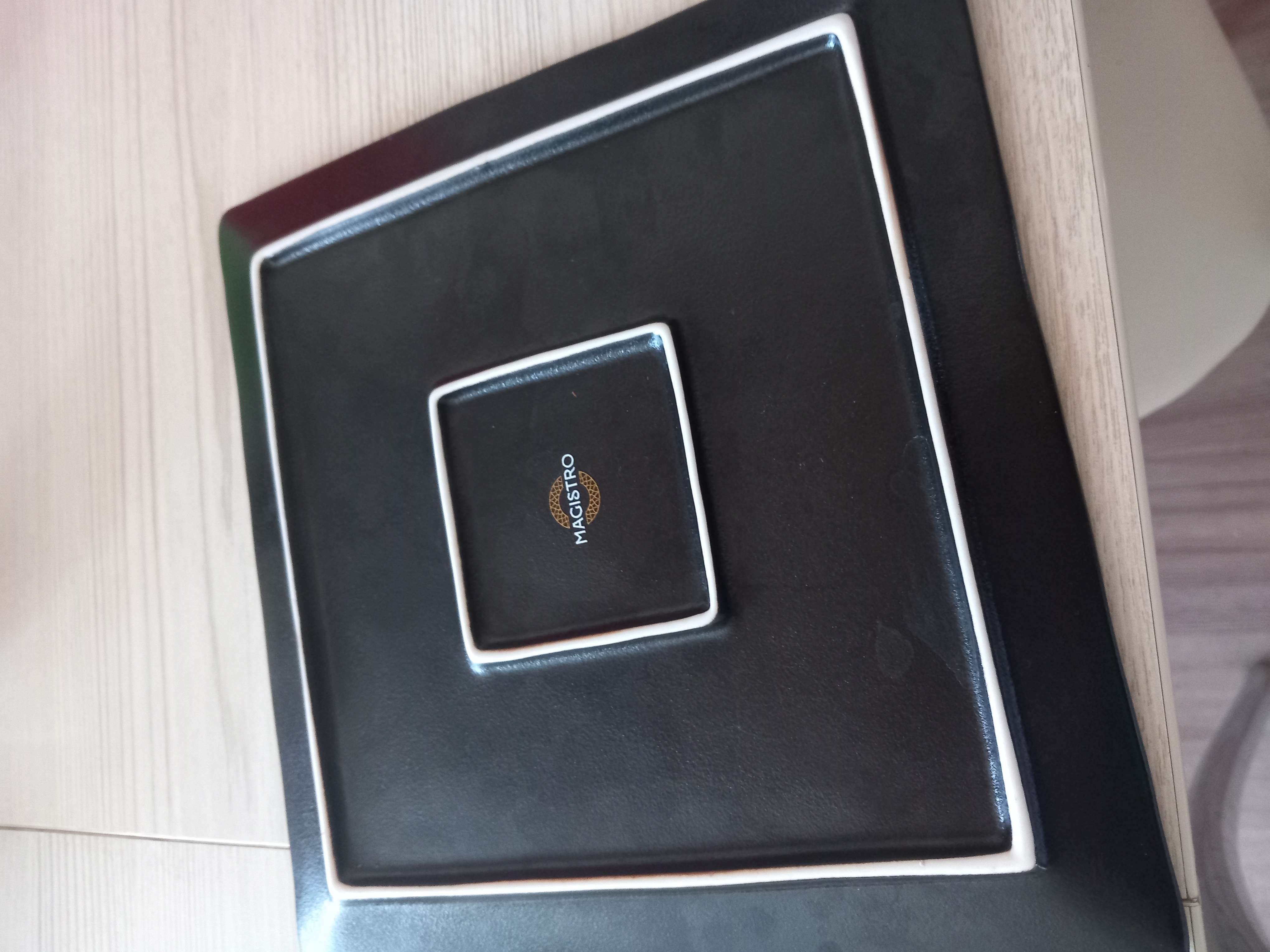 Фотография покупателя товара Блюдо фарфоровое для подачи Magistro Pietra lunare, 27,5×2 см, цвет чёрный - Фото 3