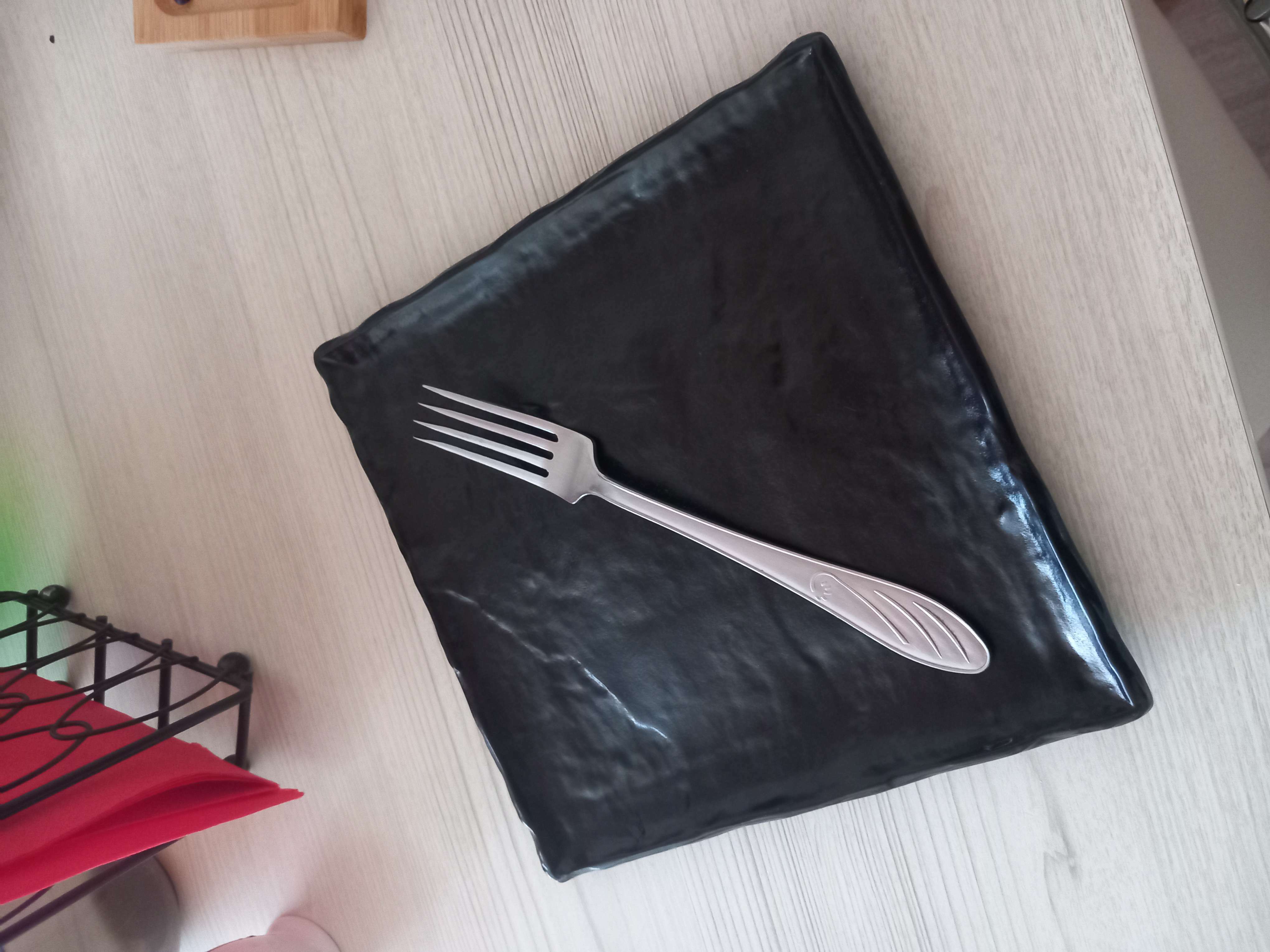 Фотография покупателя товара Блюдо фарфоровое для подачи Magistro Pietra lunare, d=21 см, цвет чёрный - Фото 2