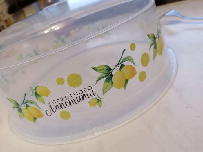 Фотография покупателя товара Крышка для СВЧ-печи «Лимоны», 25х25х10 см