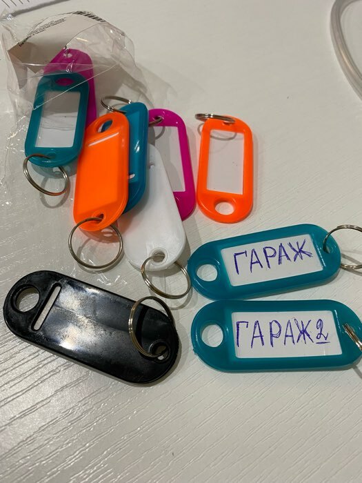 Фотография покупателя товара Бирка для ключей АЛЛЮР, пластик, цвет микс