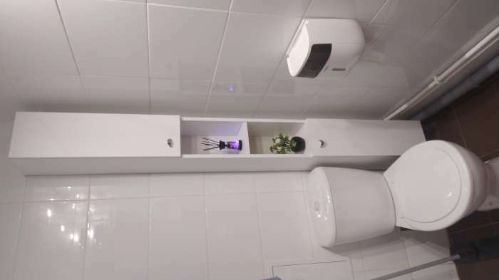 Фотография покупателя товара Пенал для ванной комнаты узкий "Вега 16" белый, 200 см х 20 см х 20 см