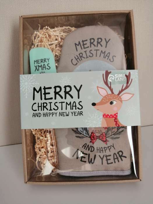 Фотография покупателя товара Набор подарочный Доляна Merry Xmas: варежка-прихватка, лопатка силикон - Фото 6
