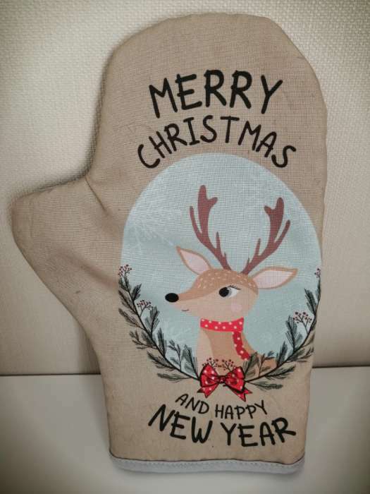 Фотография покупателя товара Набор подарочный Доляна Merry Xmas: варежка-прихватка, лопатка силикон - Фото 3