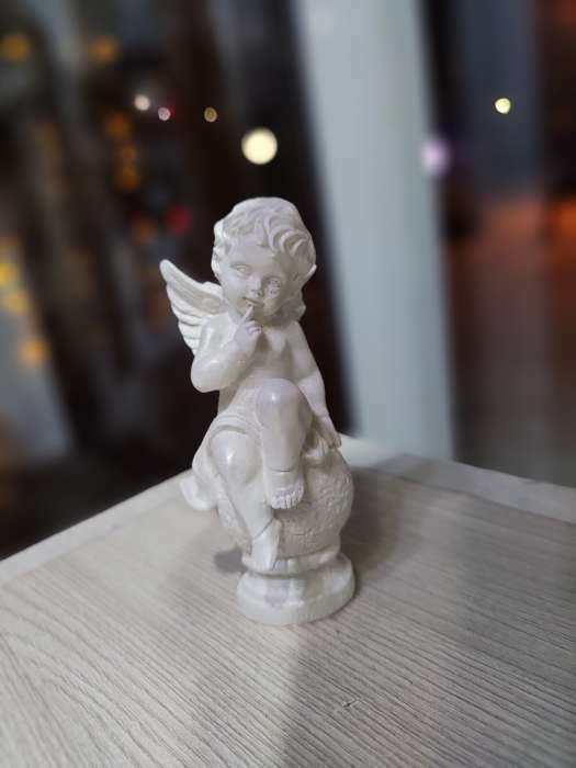 Фотография покупателя товара Фигура "Ангел на шаре" позолота, 11х5х5см - Фото 1