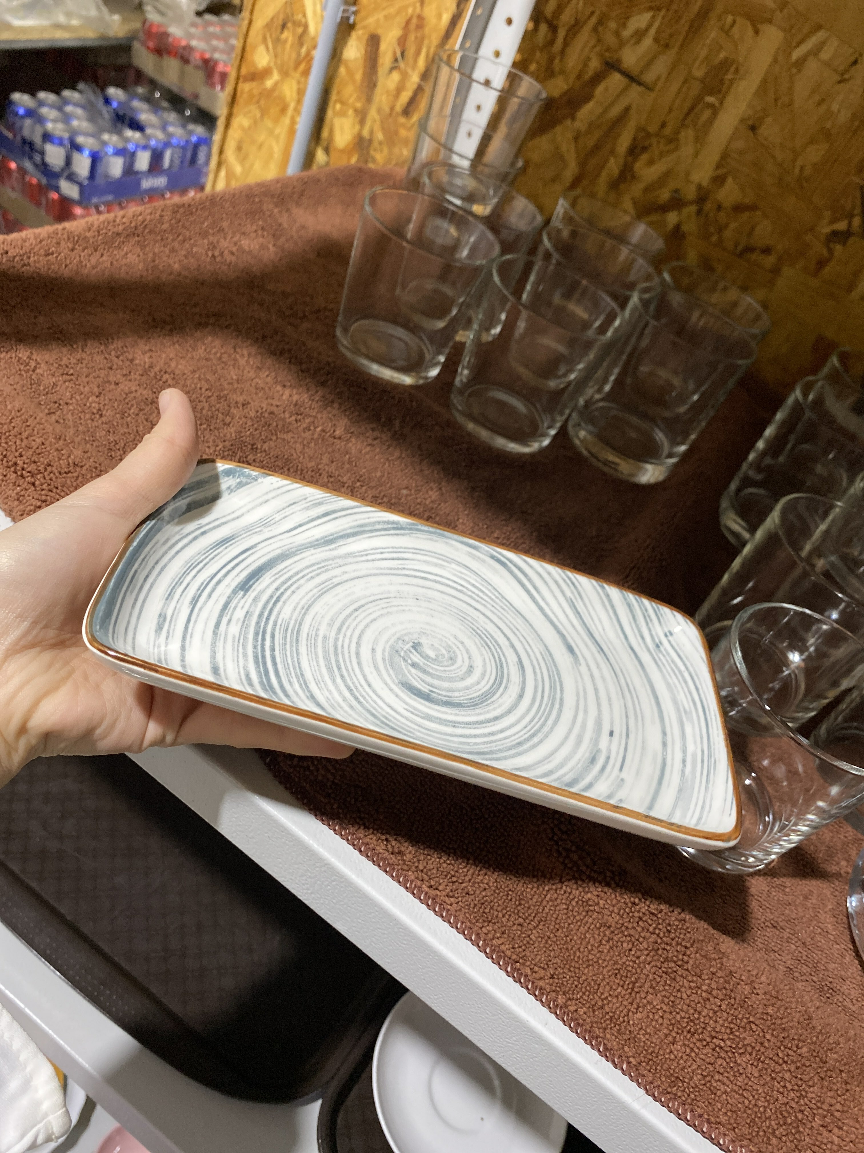 Фотография покупателя товара Блюдо керамическое прямоугольное «Искушение», 20×11×2 см, цвет бежевый - Фото 1