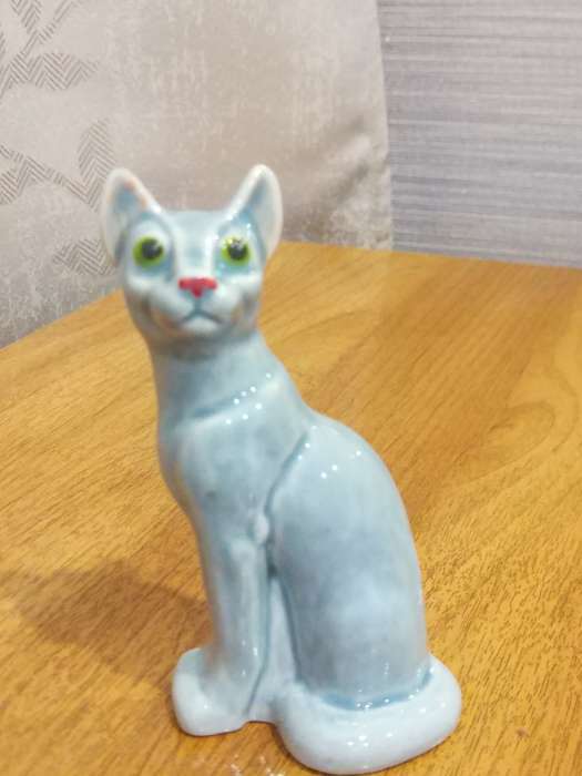 Фотография покупателя товара Статуэтка фарфоровая «Кошка Тайка»,10 см, микс