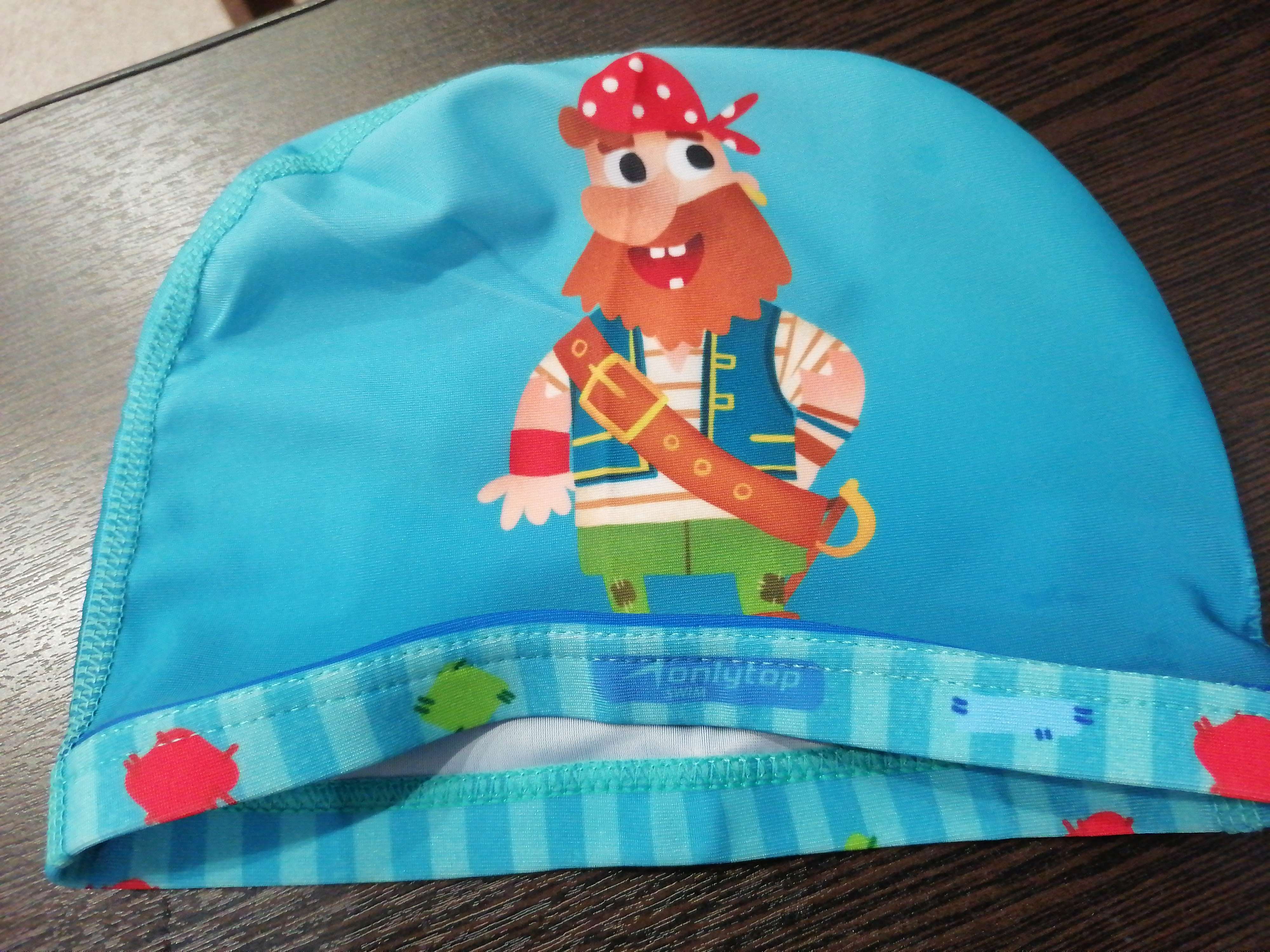 Фотография покупателя товара Шапочка для плавания детская ONLYTOP «Пират», тканевая, обхват 46-52 см