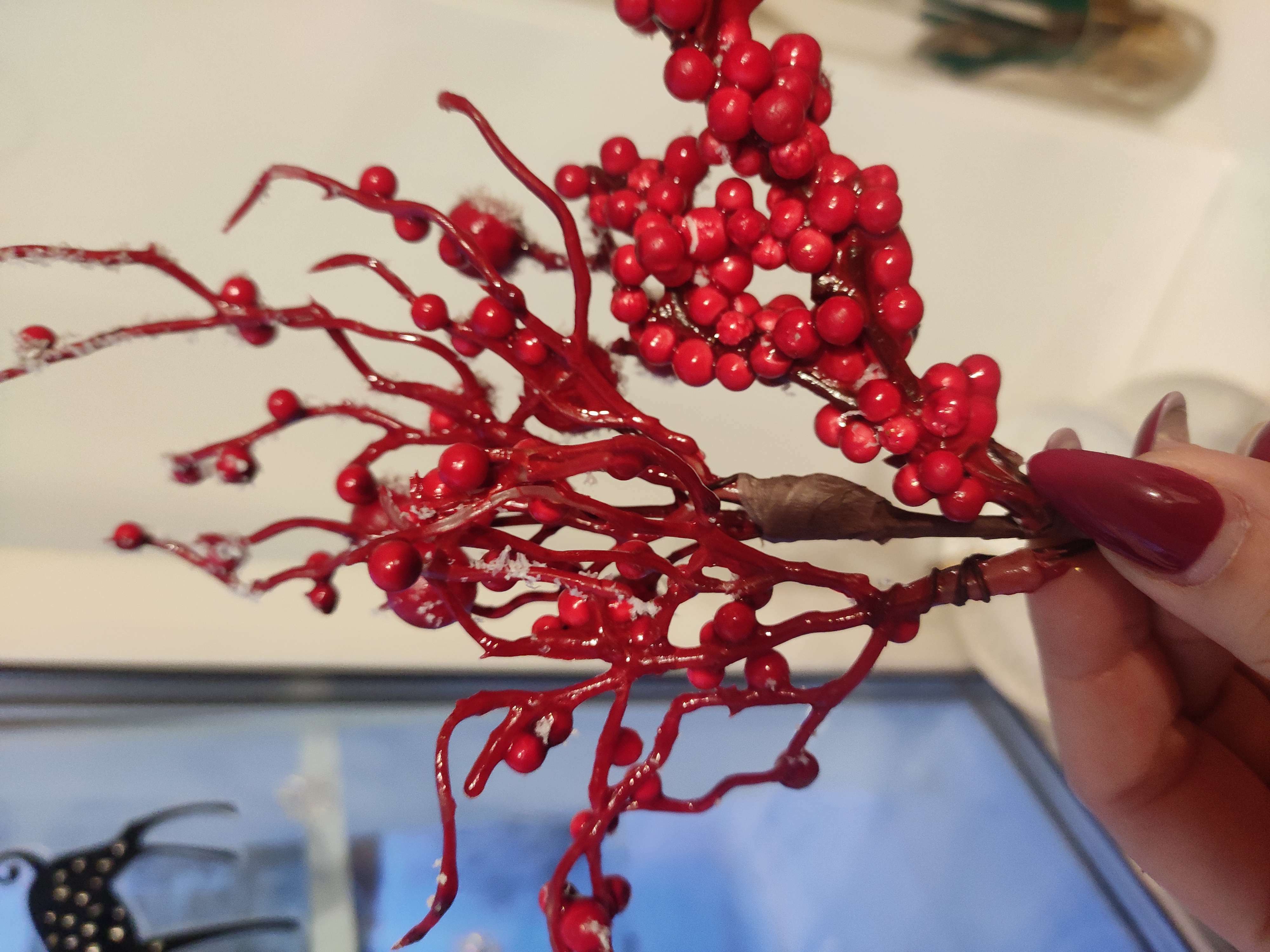 Фотография покупателя товара Декор "Зимнее очарование" подмёрзшие ягоды, 25 см - Фото 12