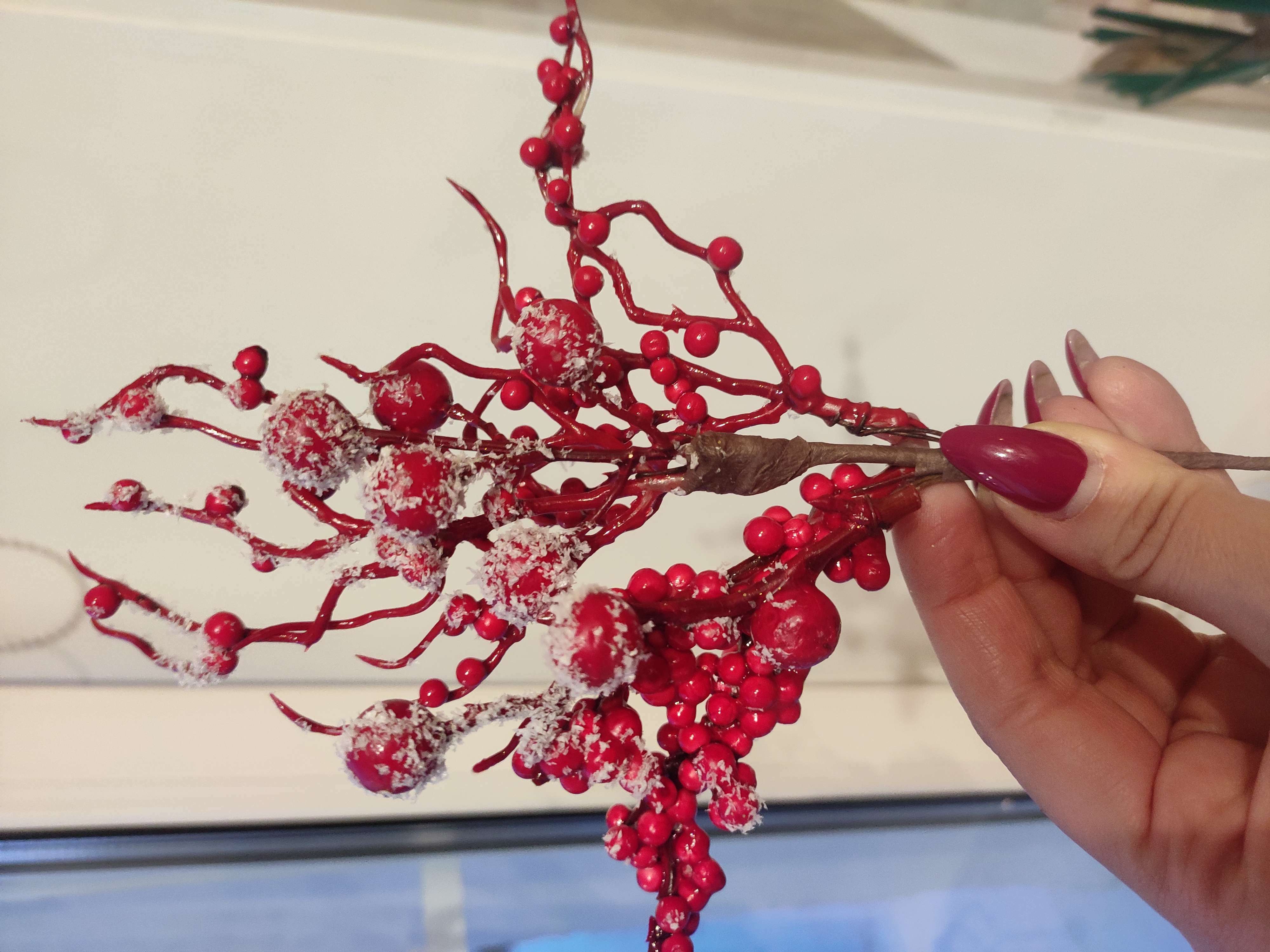 Фотография покупателя товара Декор "Зимнее очарование" подмёрзшие ягоды, 25 см - Фото 13