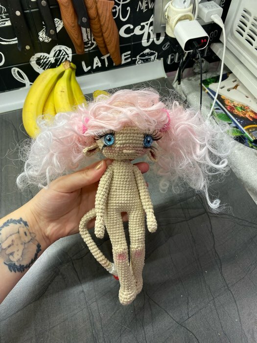 Фотография покупателя товара Волосы - тресс для кукол «Кудри» длина волос: 15 см, ширина: 100 см, №LSA007