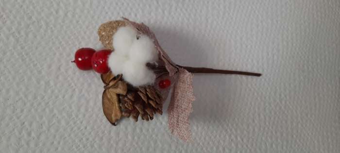 Фотография покупателя товара Декор "Зимние мечты" ягодки хлопок 12 см