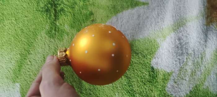 Фотография покупателя товара Шар "Дед Мороз" 8,5 см  микс - Фото 1