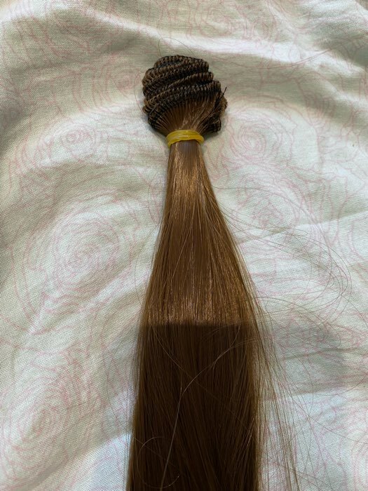 Фотография покупателя товара Волосы - тресс для кукол «Прямые» длина волос: 25 см, ширина:100 см, цвет № 8В