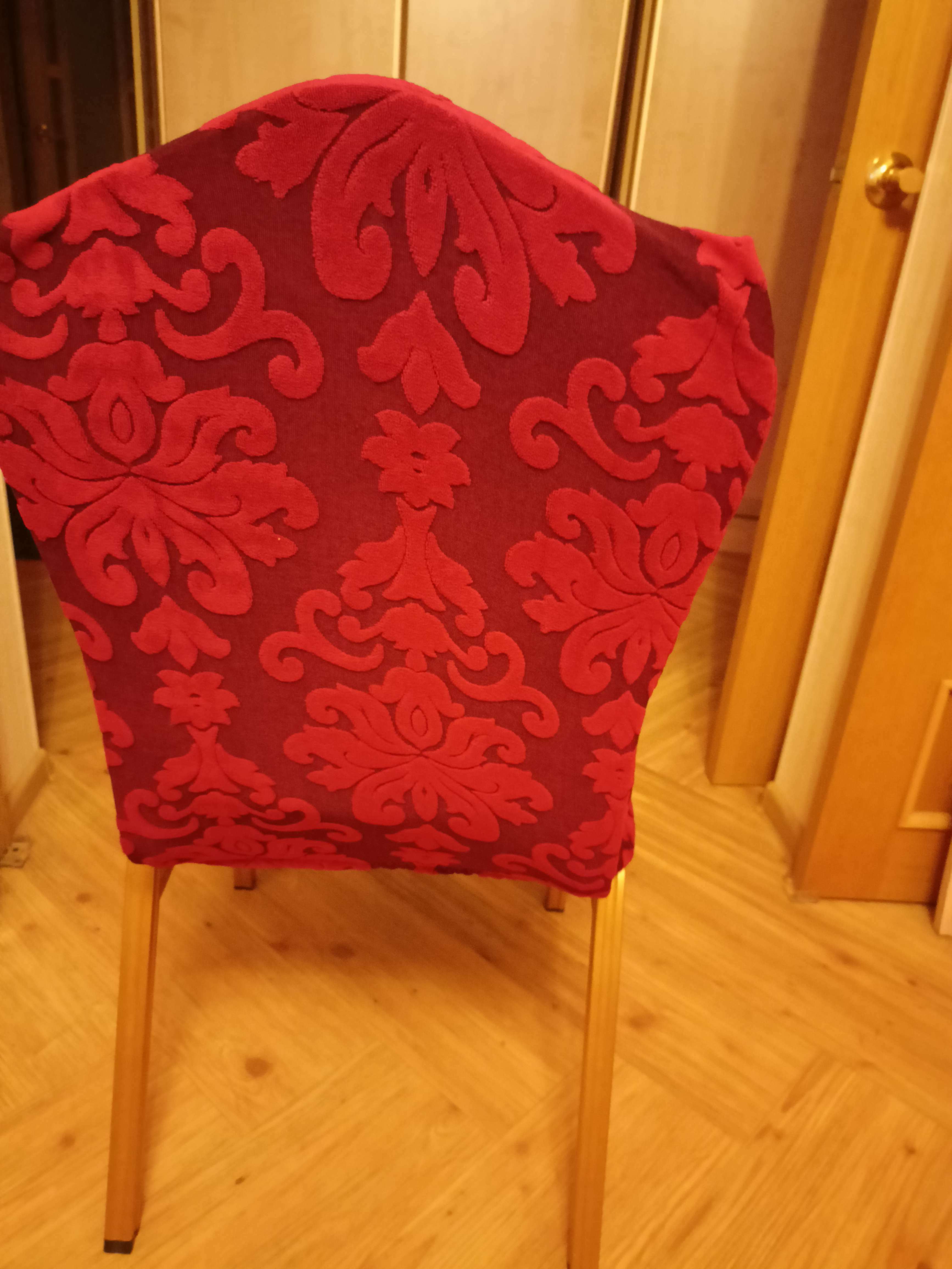Фотография покупателя товара Чехол на стул трикотаж жаккард, цвет бордо, 100% полиэстер