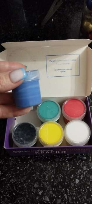 Фотография покупателя товара Краска акриловая, набор 6 цветов х 20 мл, Calligrata, художественная, морозостойкая, в картонной коробке - Фото 3