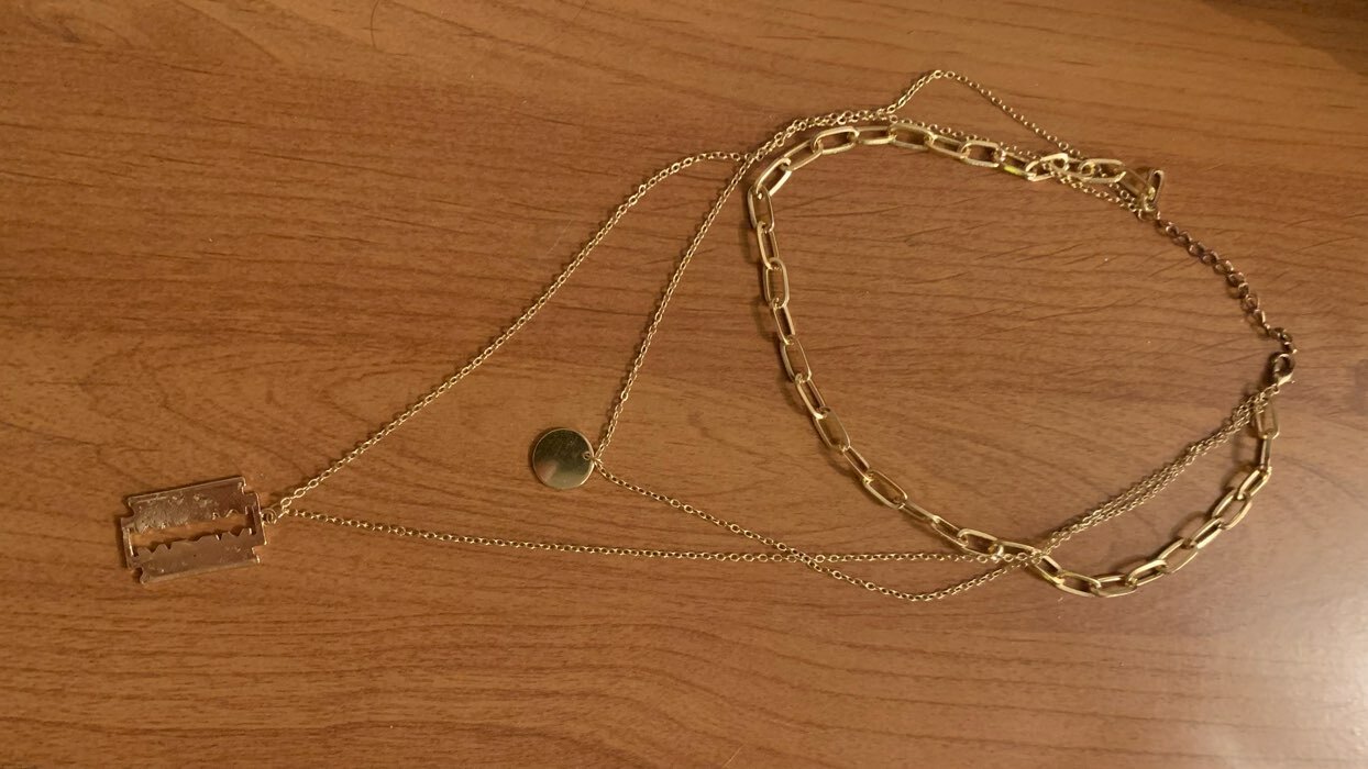 Фотография покупателя товара Кулон «Цепь» бритва с диском, цвет золото, 60 см - Фото 1