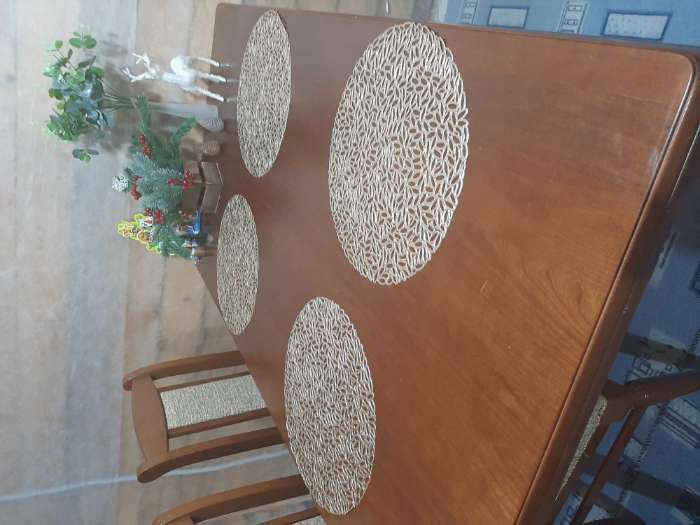Фотография покупателя товара Набор салфеток сервировочных на стол Доляна «Манифик», d=38 см, 4 шт, цвет золотой - Фото 10