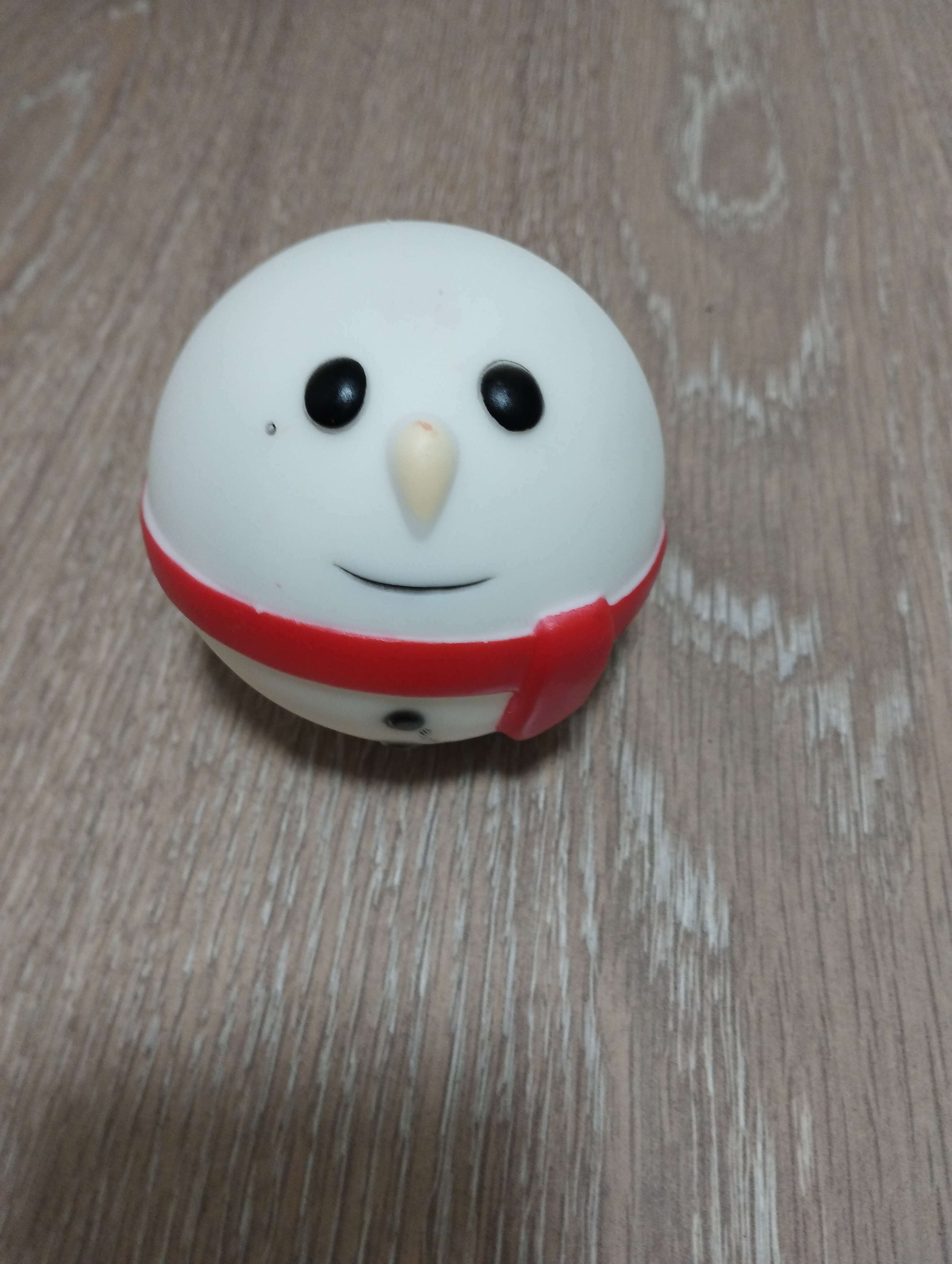 Фотография покупателя товара Игрушка-шар под лакомства "Снеговик", 8 см, белая - Фото 4