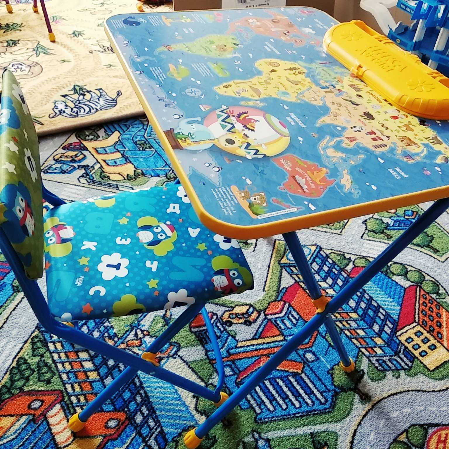 Фотография покупателя товара Комплект детской мебели «Познайка. Познаю мир», складной, мягкий стул, 3 – 7 лет - Фото 4