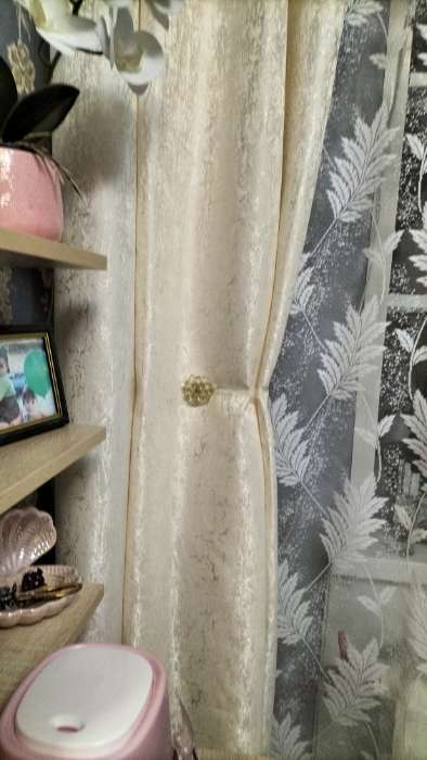 Фотография покупателя товара Подхват для штор «Гроздь», d = 4,5 см, цвет серый - Фото 2