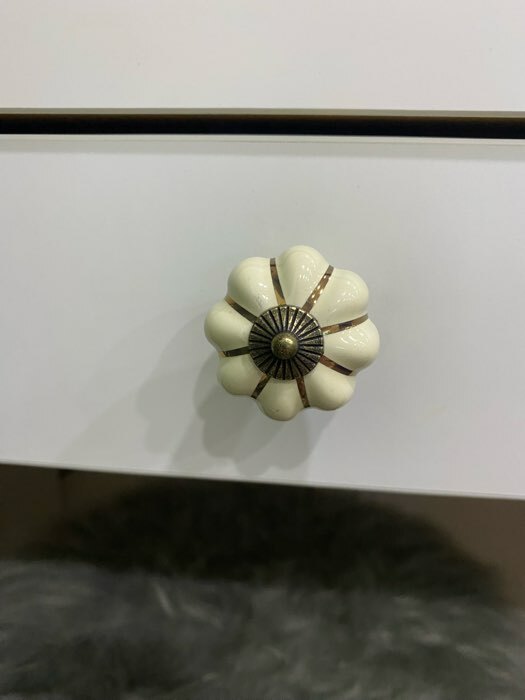 Фотография покупателя товара Ручка-кнопка PEONY Ceramics 001, керамическая, белая - Фото 7