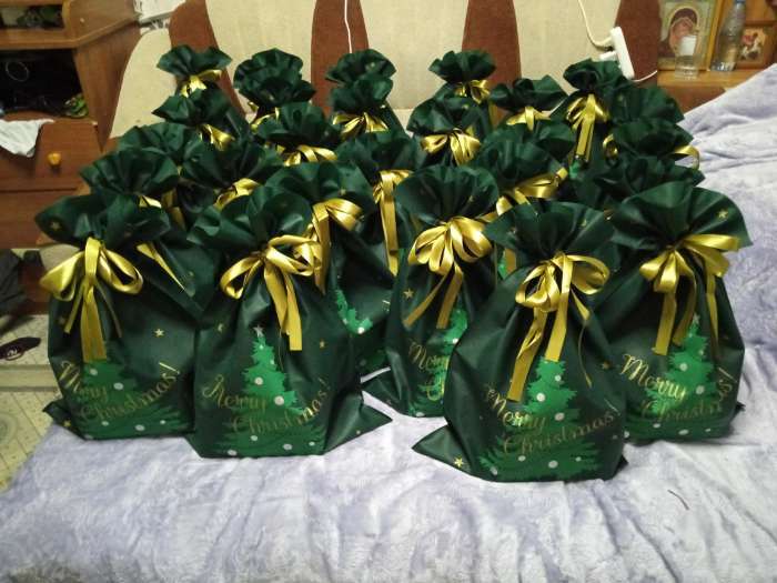 Фотография покупателя товара Мешок подарочный новогодний «Новогоднее чудо», 30×45 см - Фото 5