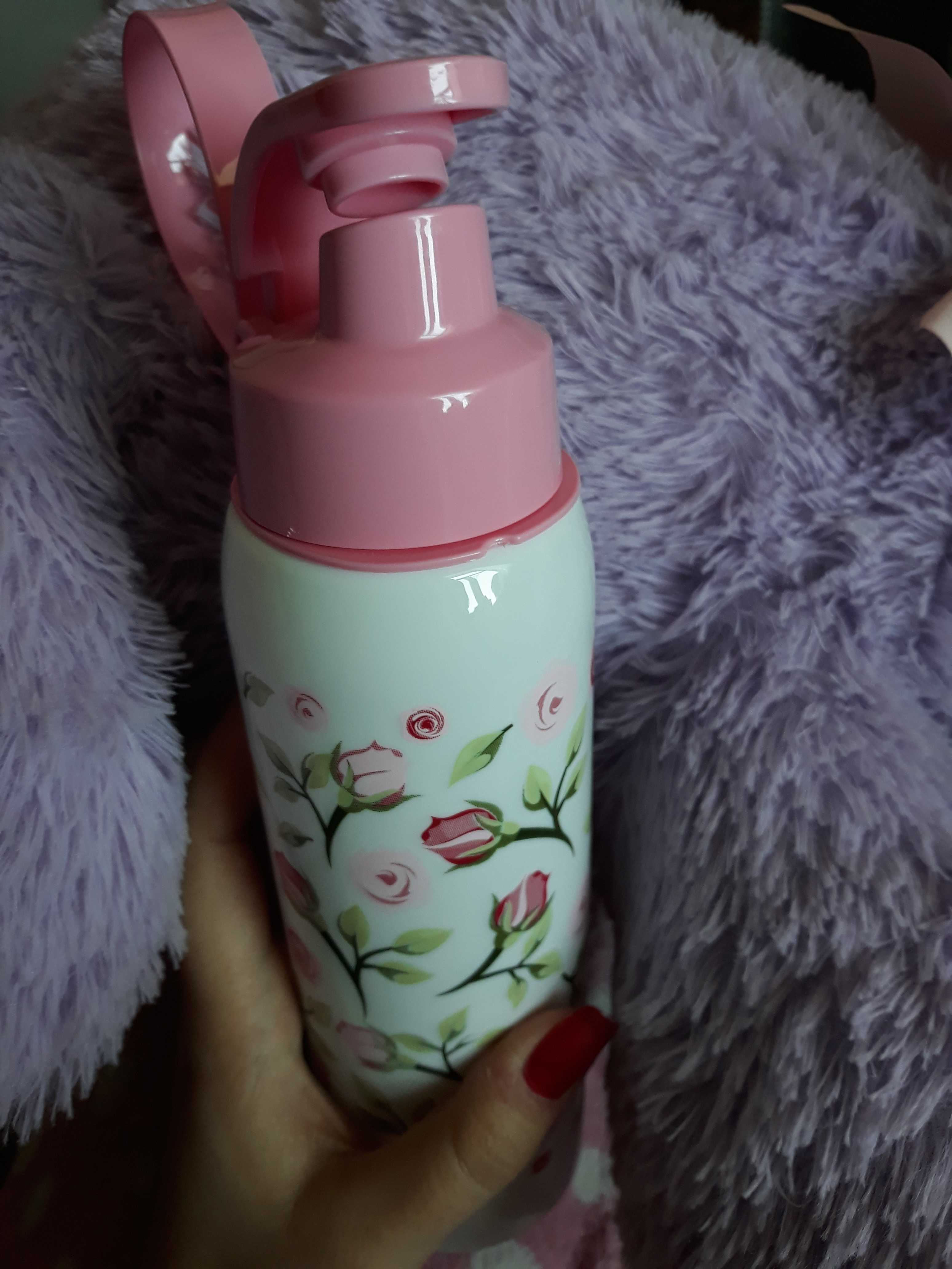 Фотография покупателя товара Бутылка для воды пластиковая «Роза», 500 мл, цвет белый