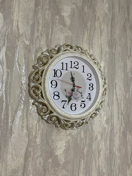 Фотография покупателя товара Часы настенные, интерьерные, "Хостон", бесшумные, d-40.5 см, циферблат 26 см - Фото 9